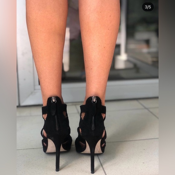 Zara basic suede heeled sandals - Picture 2 of 6